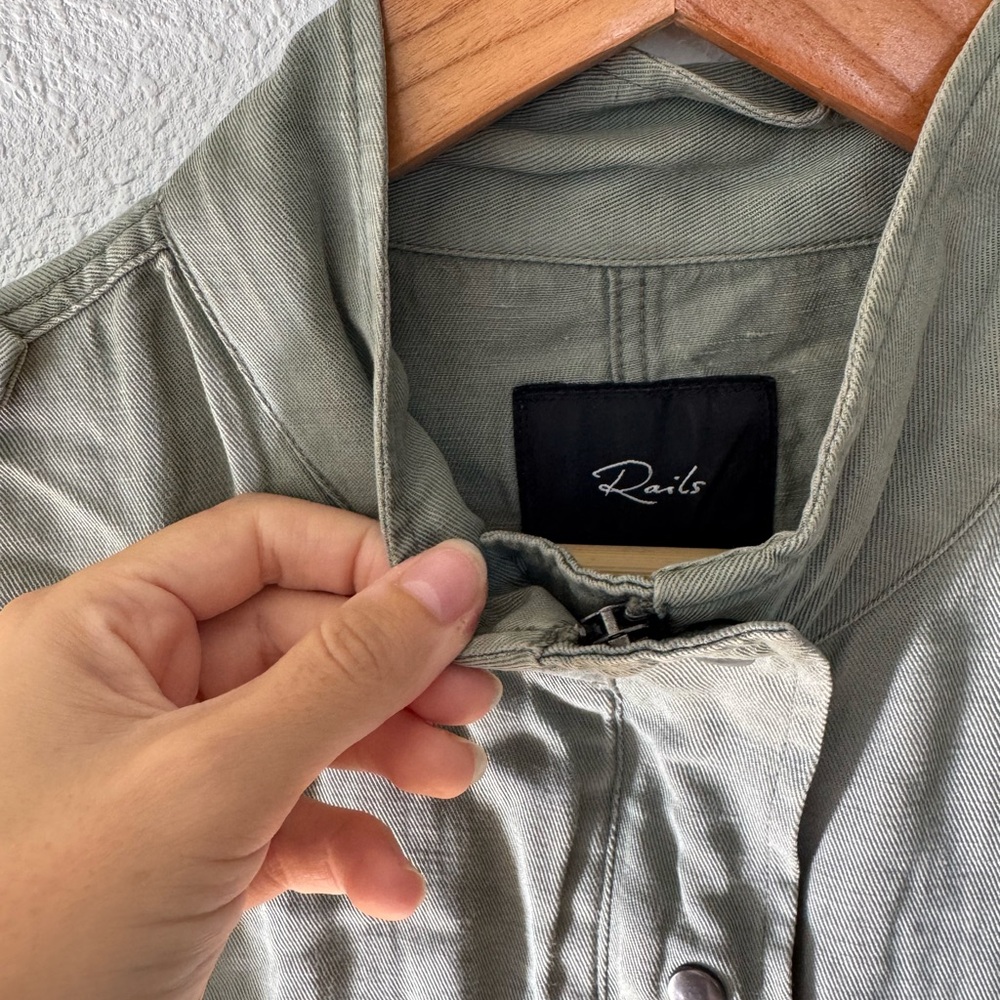 Rails Linen utility jacket - Picture 3 of 4
